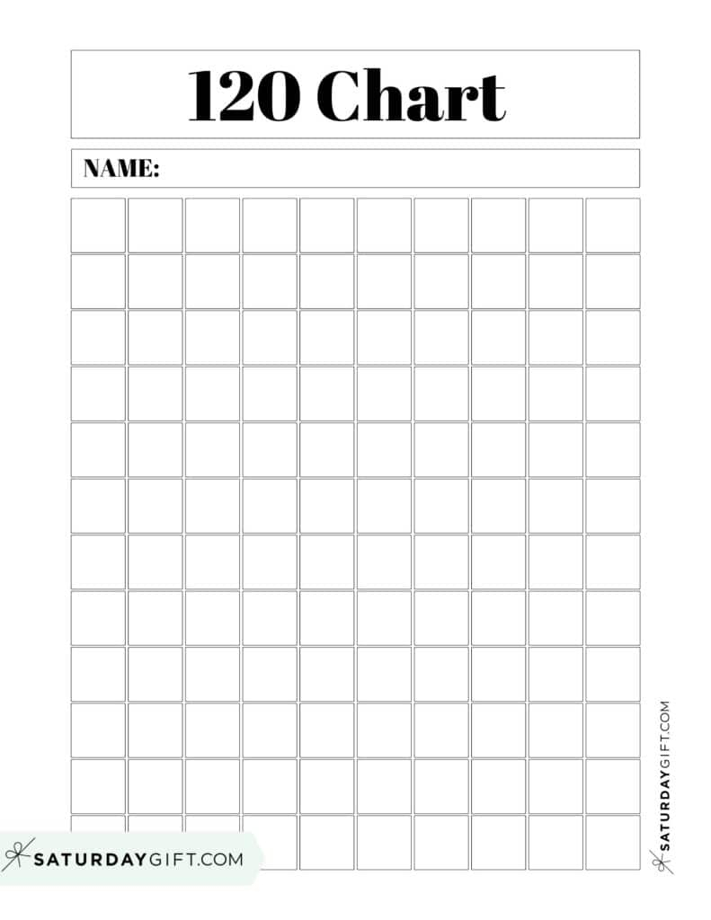 120 Chart Printable 16 Free Number Charts To 120 Worksheets SaturdayGift
