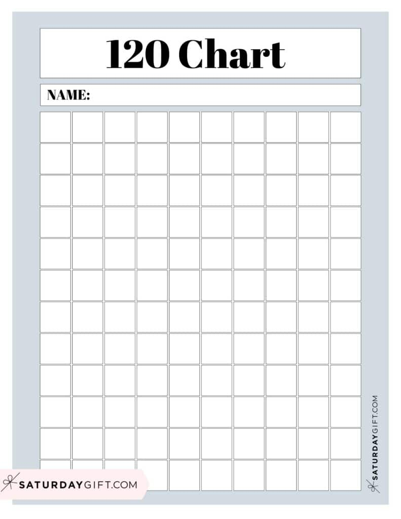 120 Chart Printable 16 Free Number Charts To 120 Worksheets SaturdayGift