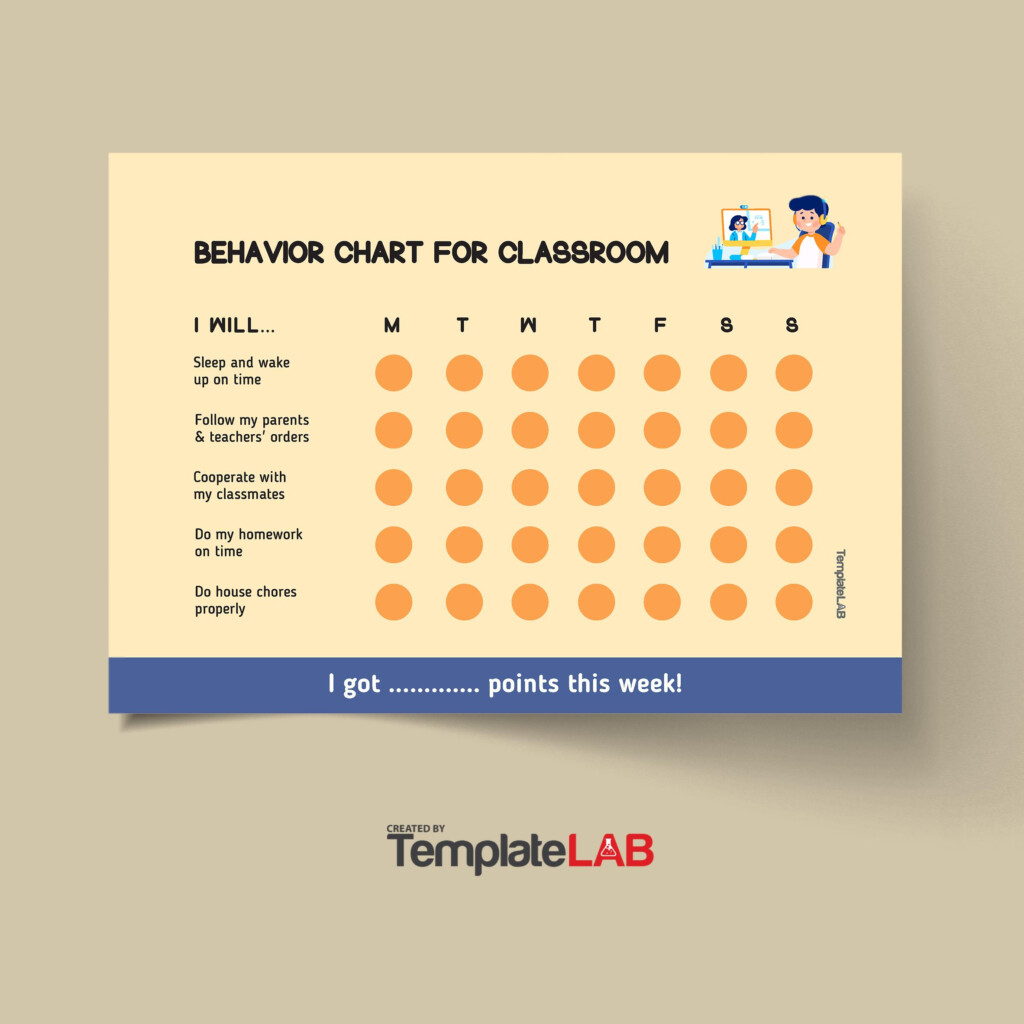 19 Printable Behavior Chart Templates for Kids TemplateLab