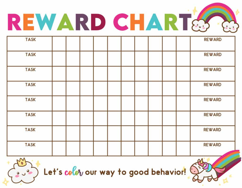 2 Free Reward Chart For Kids Printables