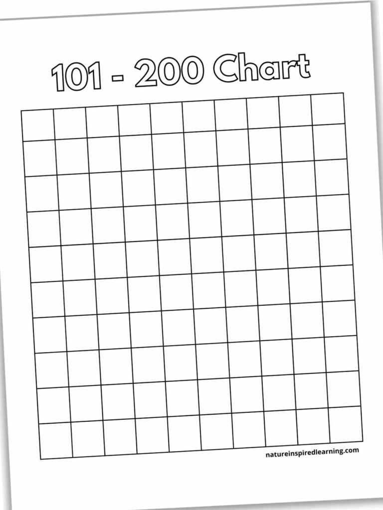 200 Chart Printables Nature Inspired Learning