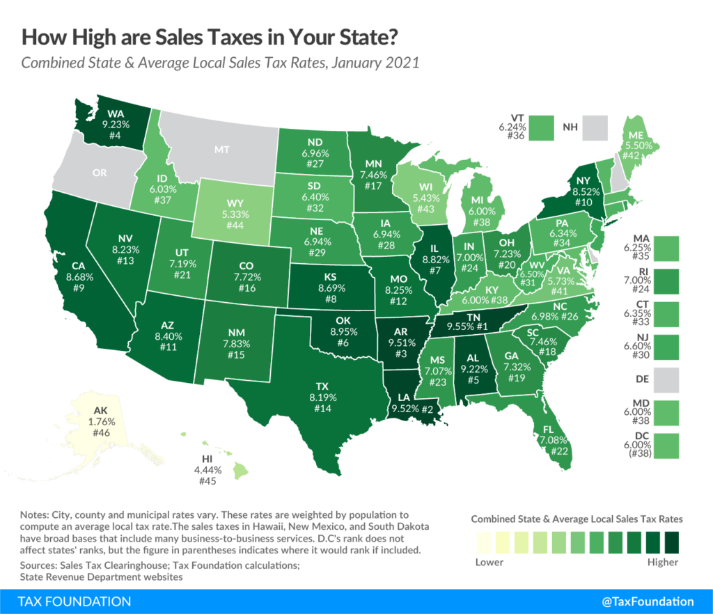 2026 Sales Tax Rates Sales Taxes By State