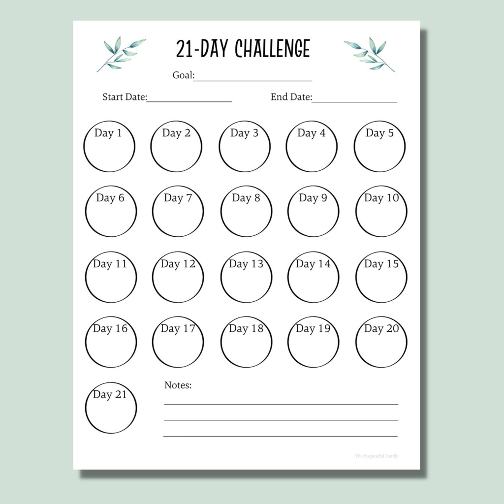 21 day Challenge Tracker Printable Habit Tracker PDF Goal Tracker Fitness Tracker Etsy