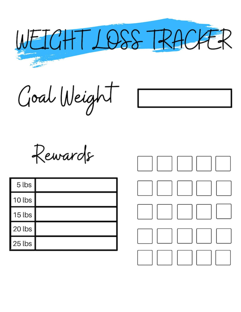 25 Lb Weight Loss Tracker Rewards Chart Etsy