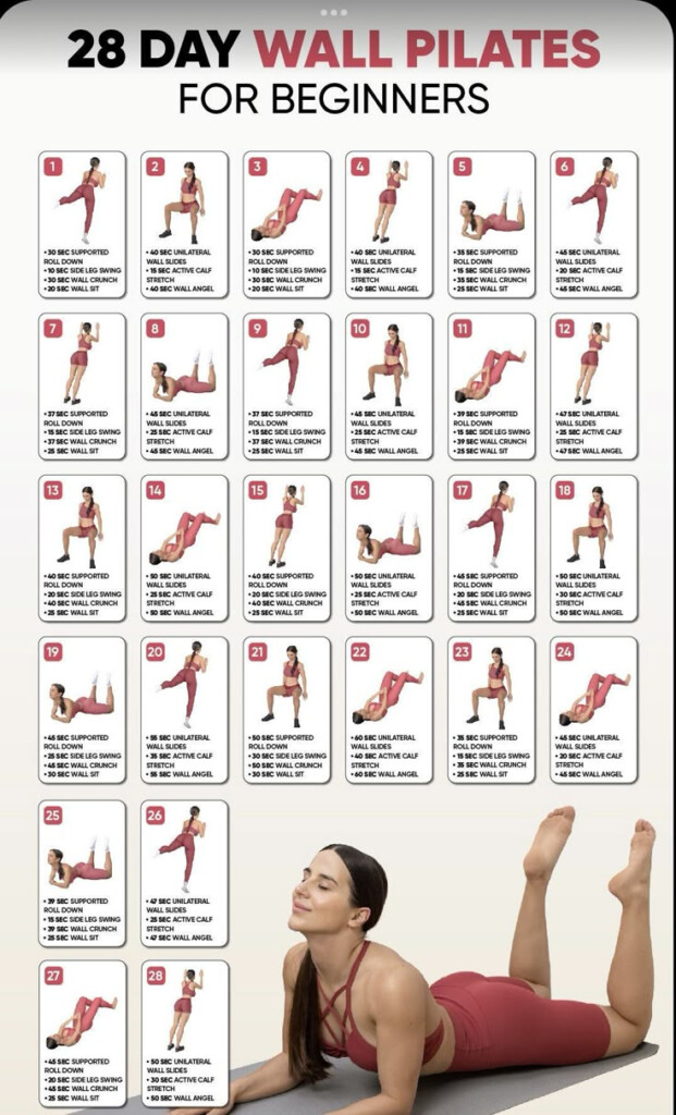 28 Day Wall Pilates Challenge Get Ready For Summer