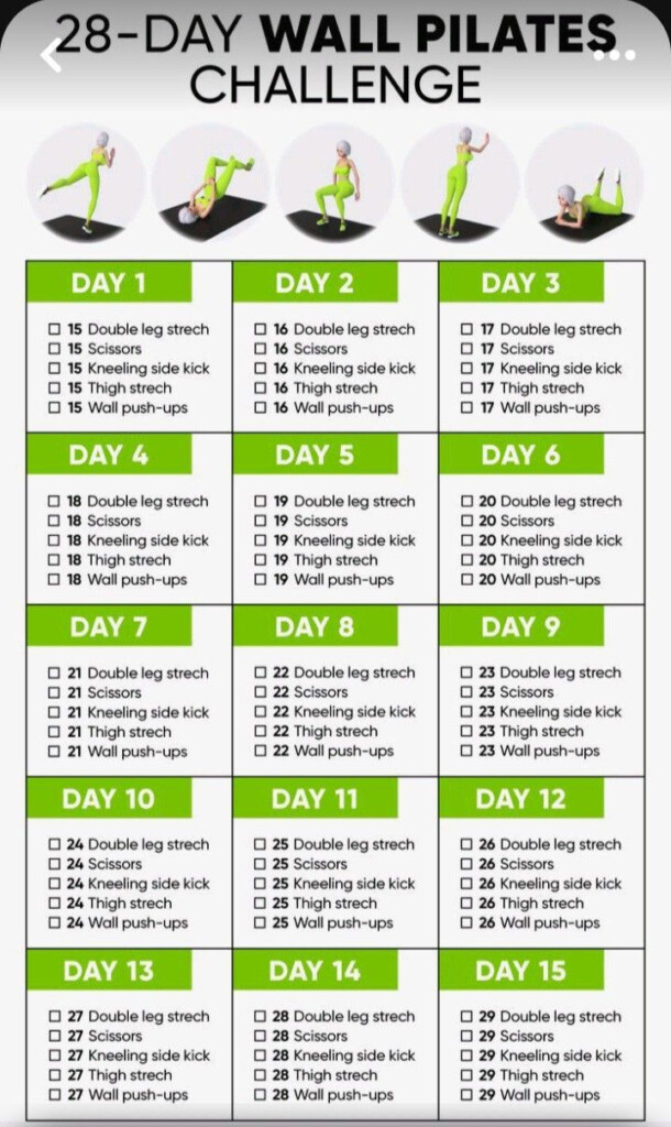 28 Day Wall Pilates Challenge Get Ready For Summer