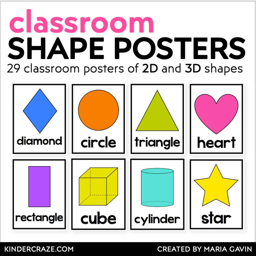 2D And 3D Shape Posters Kinder Craze 2D And 3D Shape Posters Kinder Craze