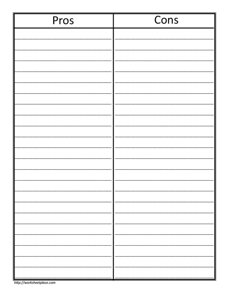 30 Printable T Chart Templates Examples TemplateArchive