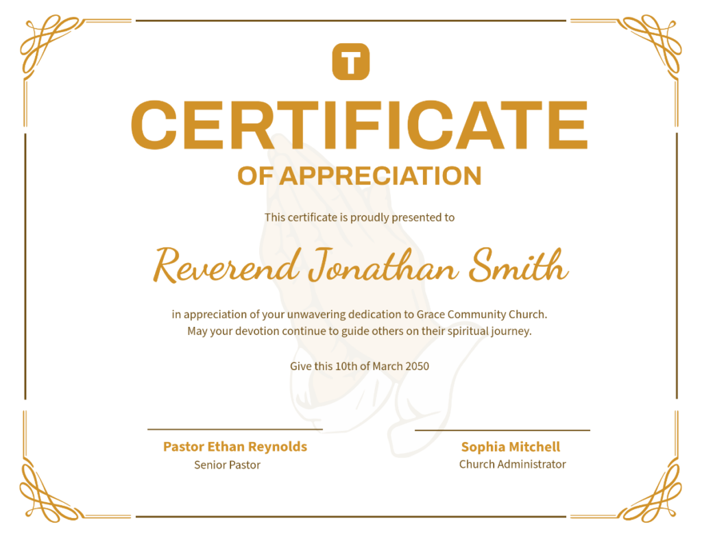 Baptismal Certificates Free Customizable Printable Church Charter Member Certificate Free Printable T Gifts For Church Members