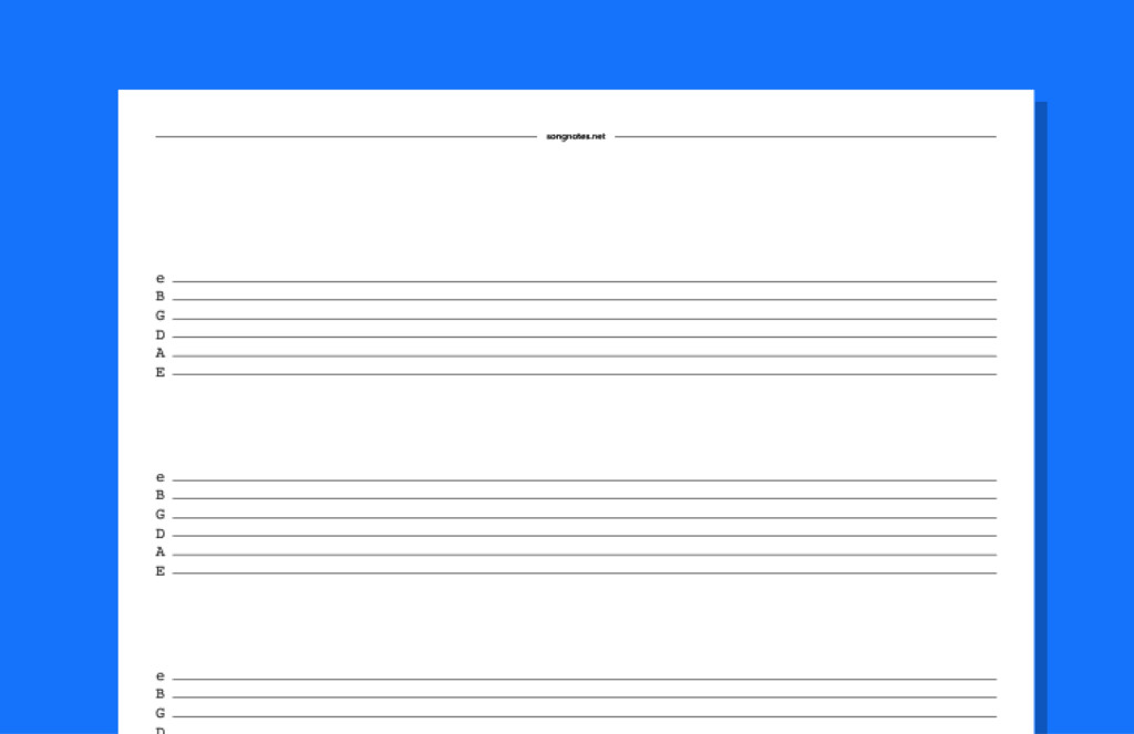 Blank Tabs Free PDF Templates To Download Print And Write Your Own Guitar Tabs Blank Tabs Free PDF Templates To Download Print And Write Your Own Guitar Tabs