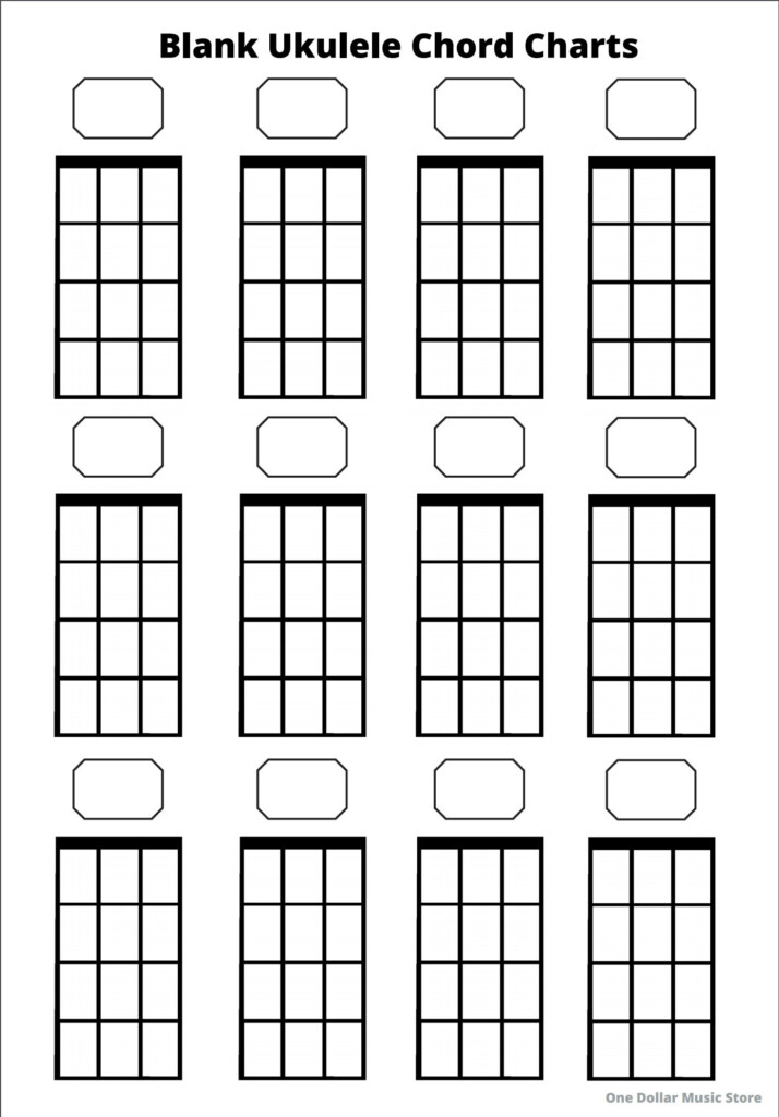 Blank Ukulele Chord Chart For Beginners instant Download Etsy