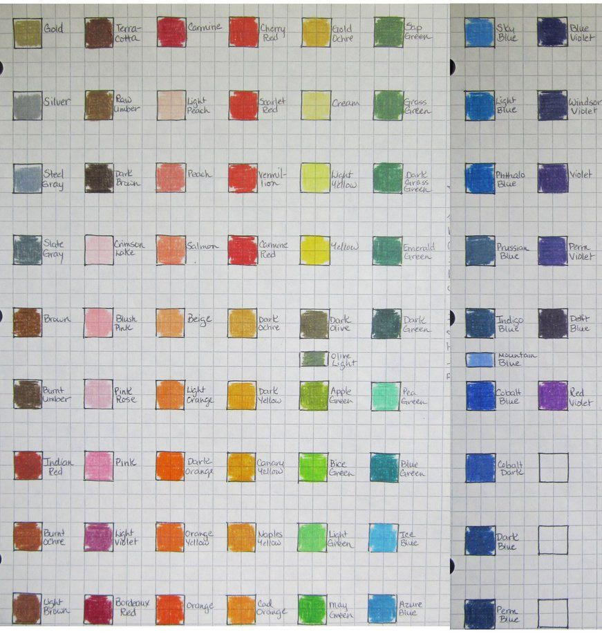 Blick Studio Brush Markers Color Chart