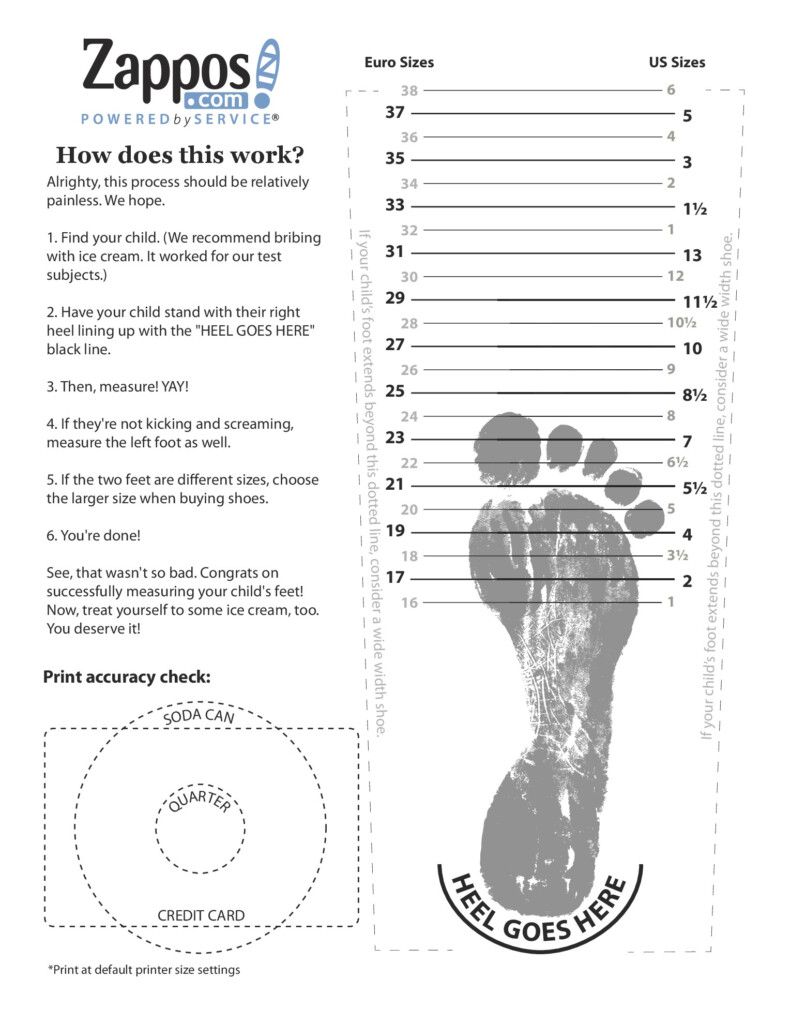 Buy Children s Foot Measurement Chart Sale Kids Shoe Size Chart Printable