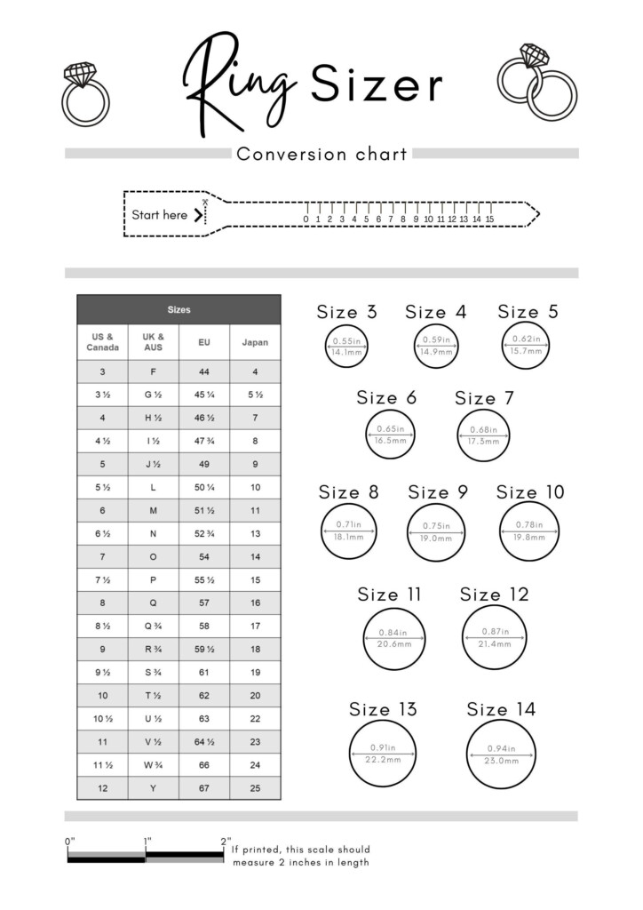 Buy Printable Ring Chart Free Shipping Printable Ring Sizer Accurate Ring Size Finder Measuring Tool International