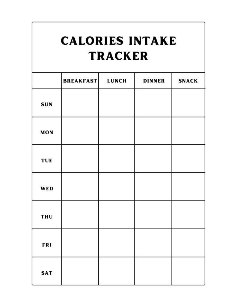 Calorie Intake Tracker Printable PDF Etsy Sweden