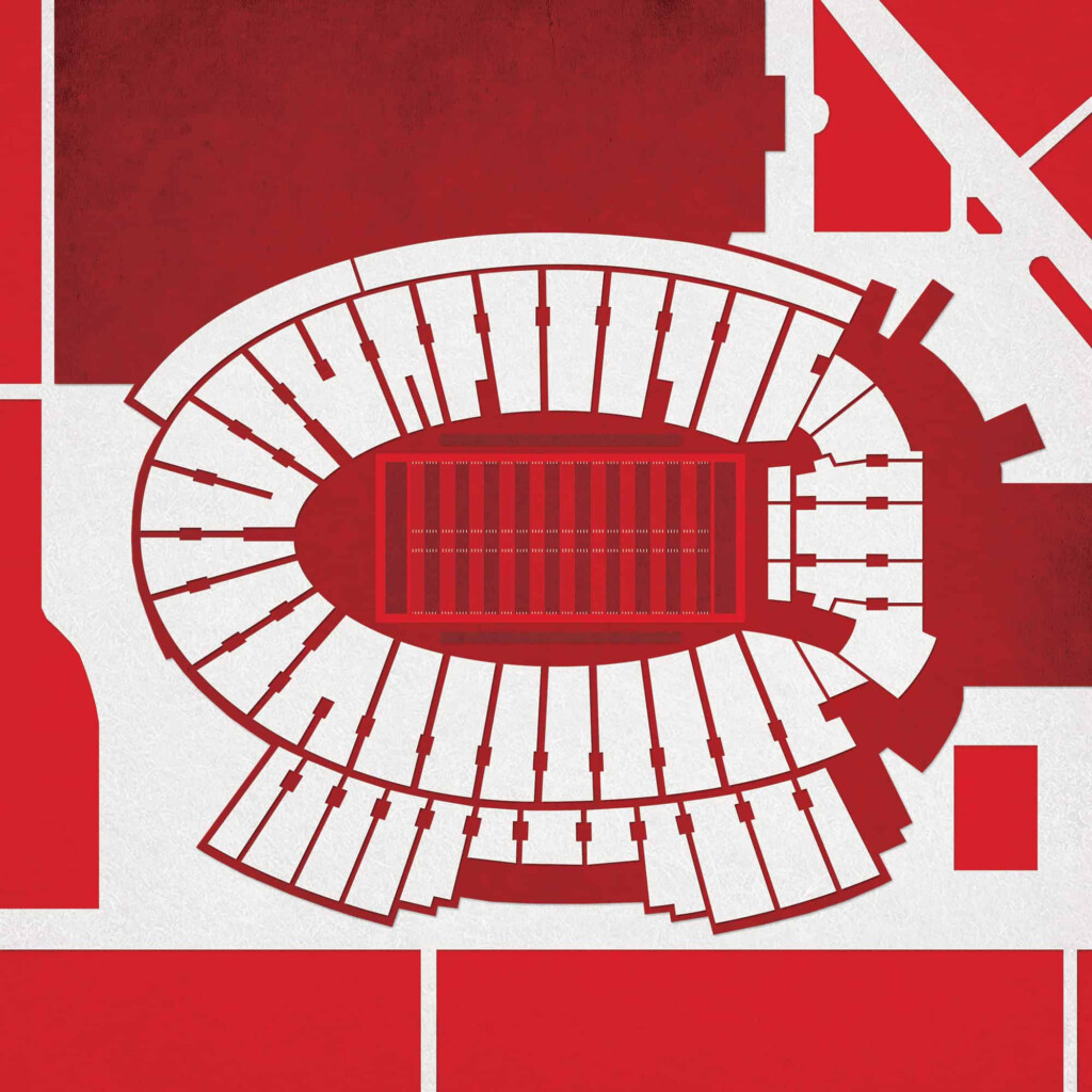 Camp Randall Stadium Map Art By City Prints The Map Shop