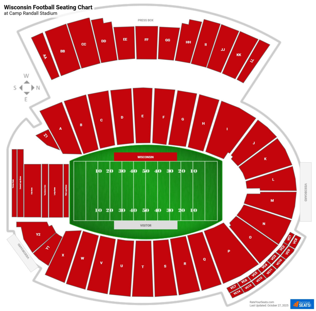 Camp Randall Stadium Seating Charts RateYourSeats