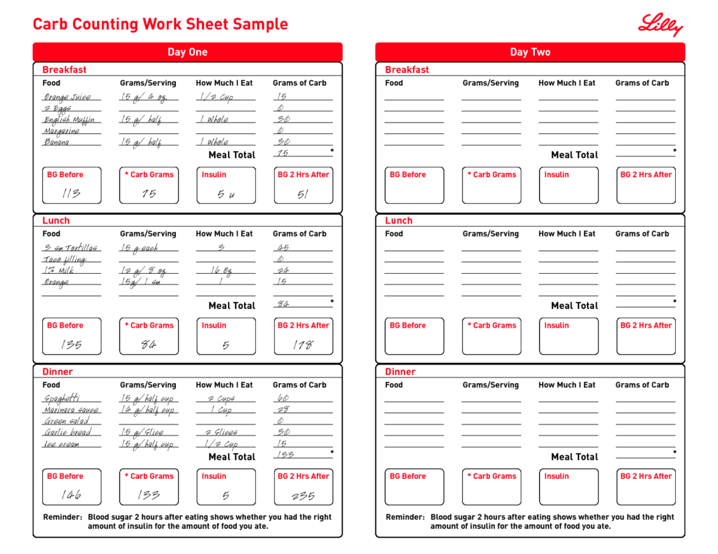 Carb Counter 10 Free PDF Printables Printablee