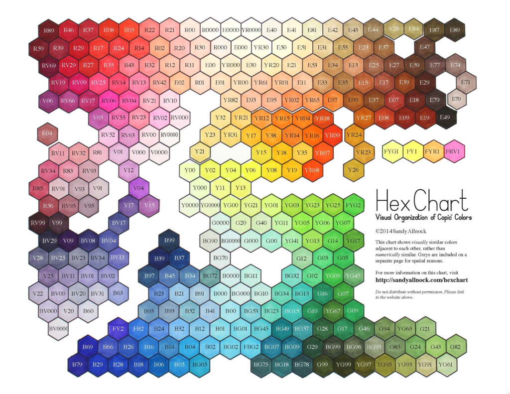 Chart Blank Copic Color Swatch Book Copic Swatch Pages Copic Marker Color Chart Digital Download