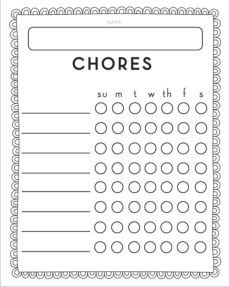 Chore Chart For Kids Sincerely Sara D Home Decor DIY Projects