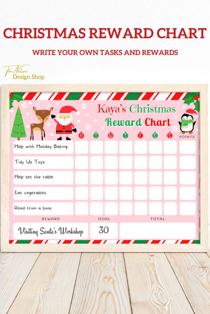 Christmas Reward Chart Christmas Chore Chart Printable Holiday Daily Routine