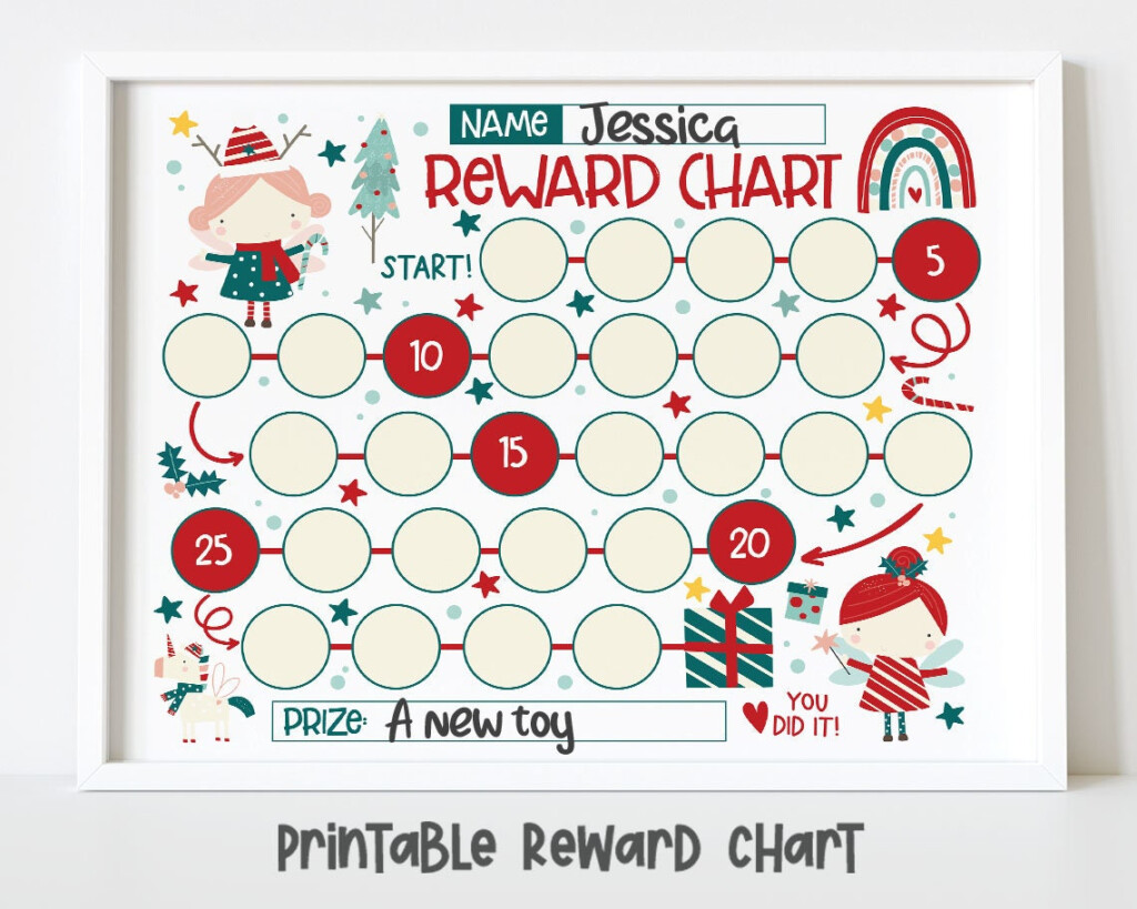 Christmas Reward Chart For Kids Unicorn Holiday Design instant Download Etsy Christmas Reward Chart For Kids Unicorn Holiday Design instant Download Etsy