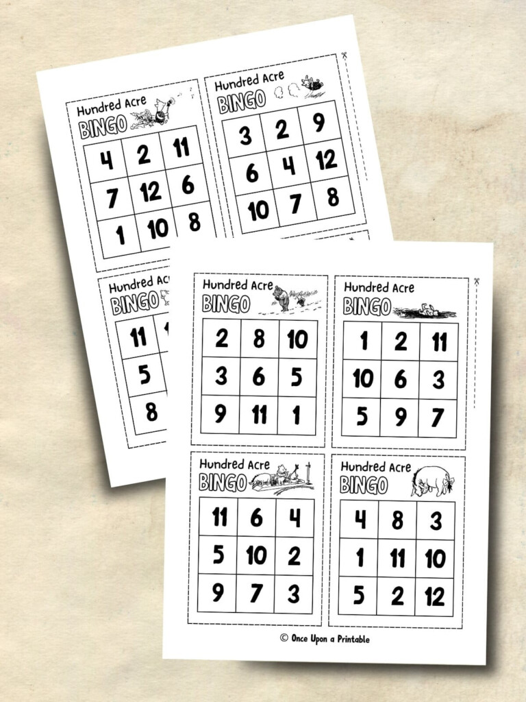 Classic Winnie The Pooh Bingo Game Free Printable Once Upon A Printable