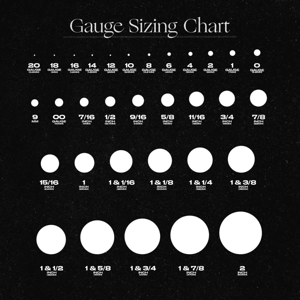 Clearance Mm To Gauge Ear Shop Gauge Size Chart Ears At Mackenzie Boehm Blog