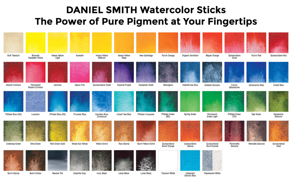 Color Charts DANIEL SMITH Artists Materials