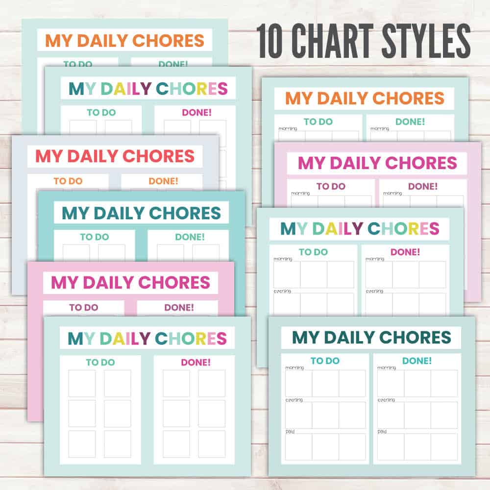 Customizable Picture Chore Chart To Organize Your Kid s Daily Schedule