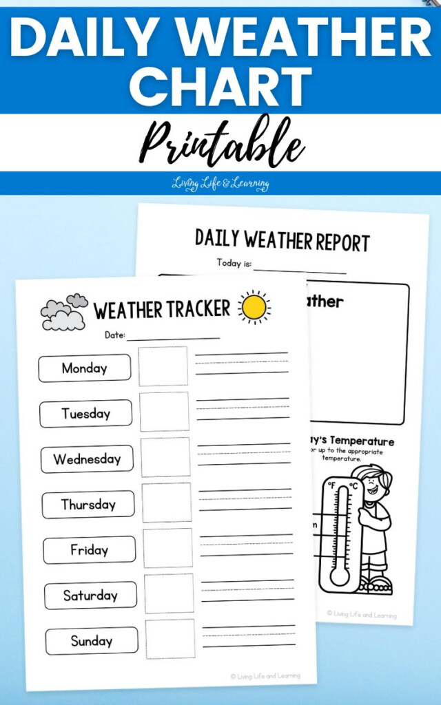 Daily Weather Chart Printable For Interactive Learning