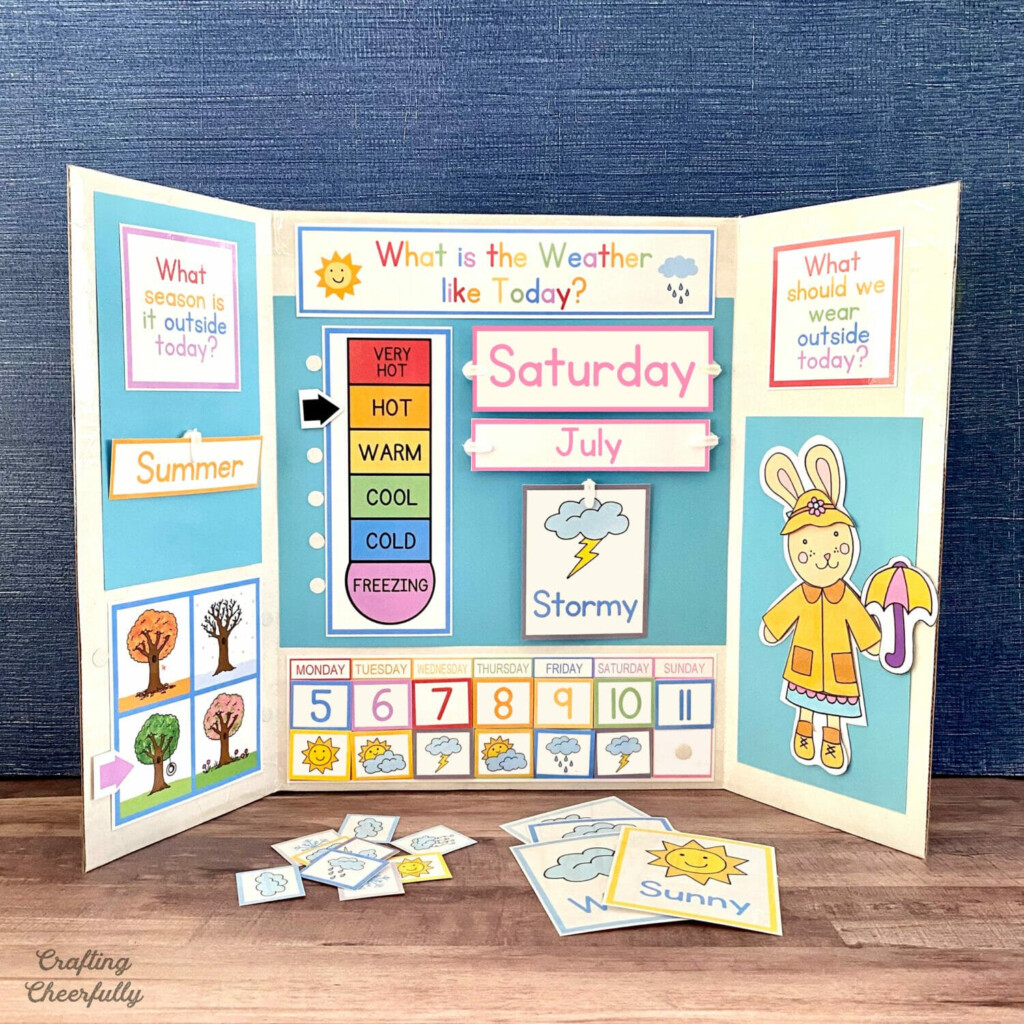 DIY Weather Calendar For Kids Free Printables Crafting Cheerfully
