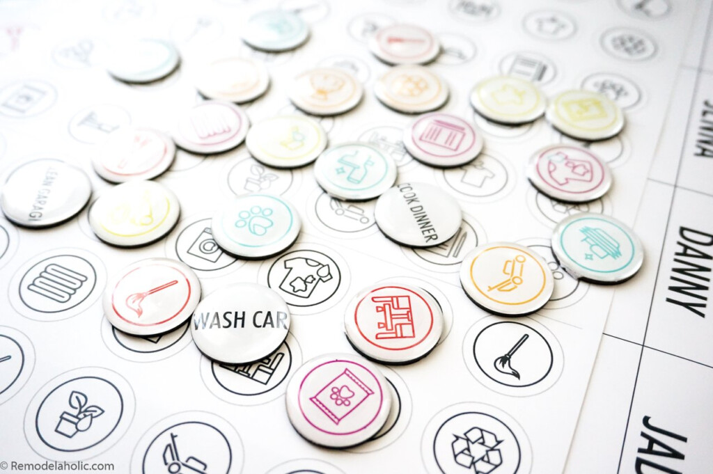 Editable Magnetic Chore Chart Printable For Kids Remodelaholic