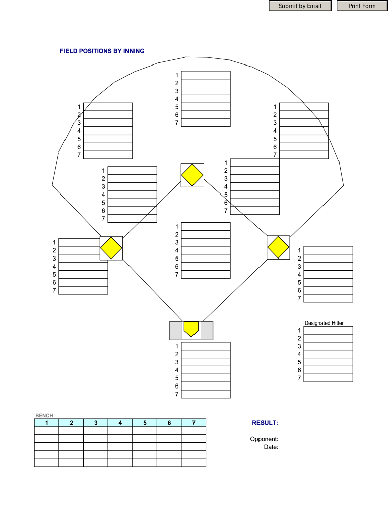 Field Positions By Inning Form Fill Online Printable Fillable Blank PdfFiller