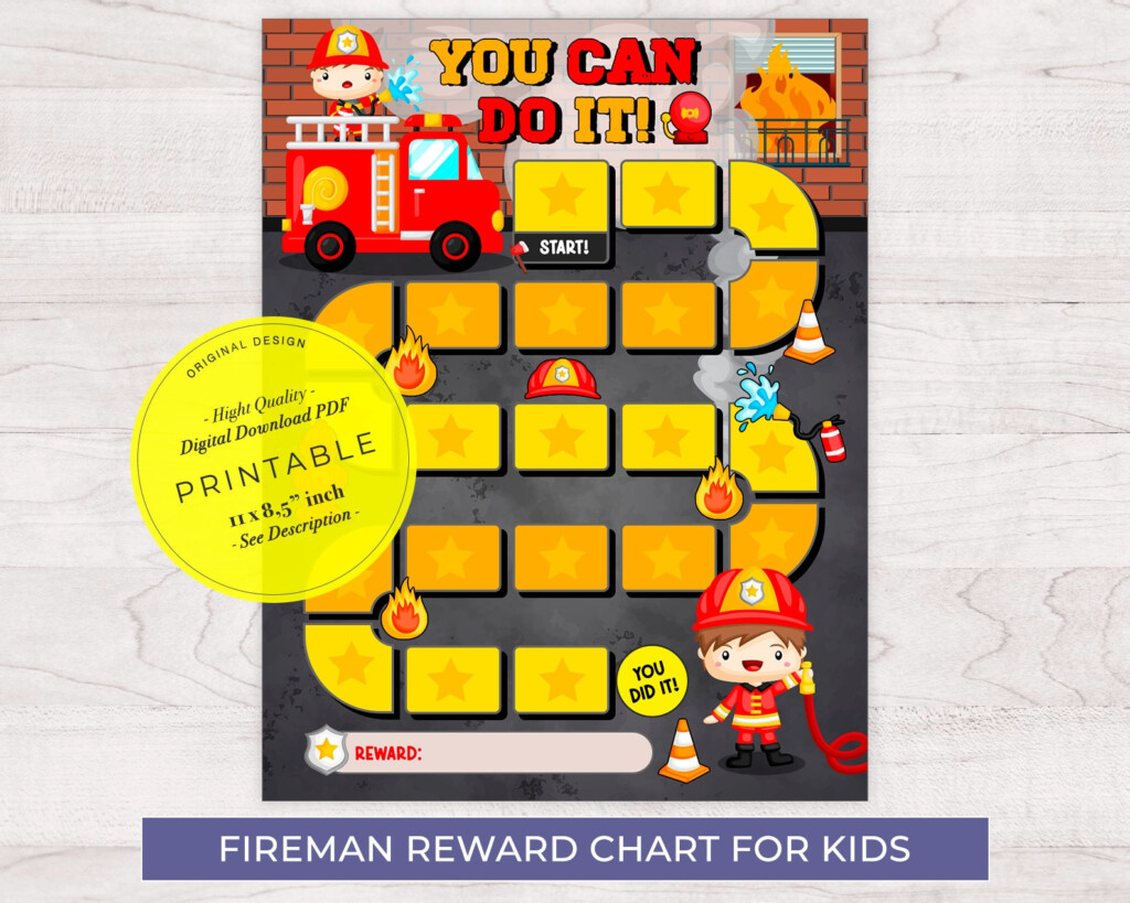 Fireman Chart Etsy