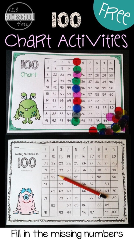 Free 100s Chart Printable With Hundreds Chart Activities