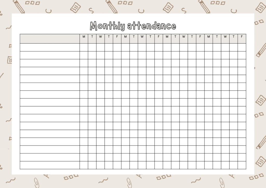 Free And Customizable Attendance Templates