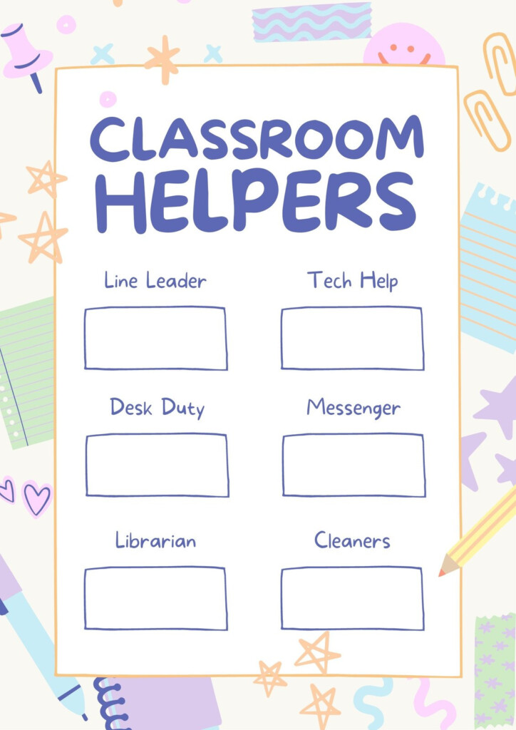 Free And Customizable Classroom Cleaners Templates
