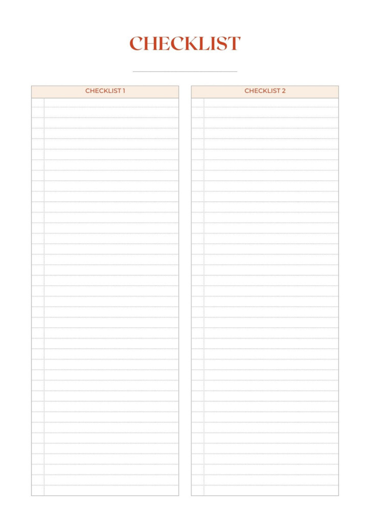 Free Custom Downloadable Checklist Templates Canva