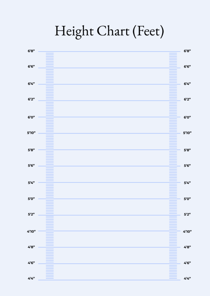 Free Height Chart Templates Editable And Printable