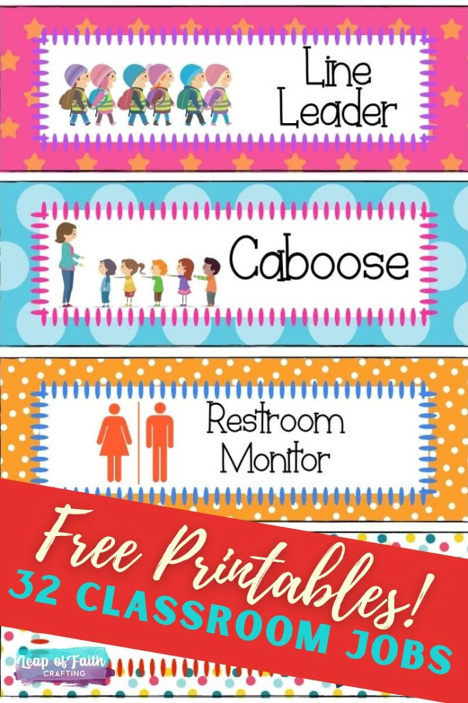 FREE Printable Classroom Jobs PDF To Use Now 