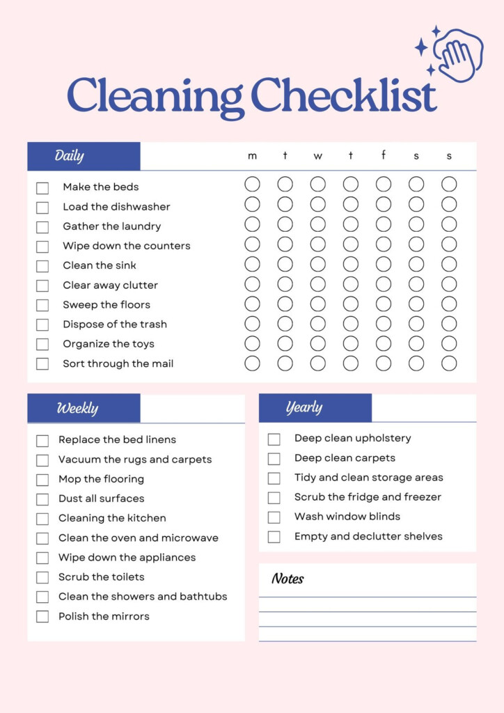 Free Printable Cleaning Checklist Templates Canva