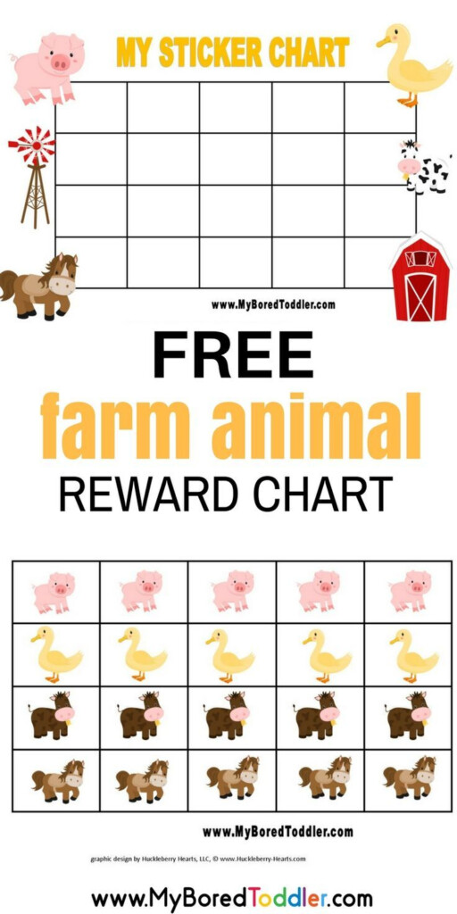 Free Printable Farm Animal Sticker Reward Chart