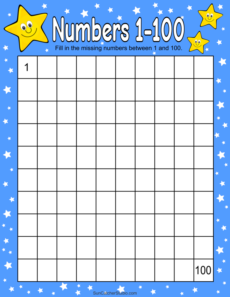 Free Printable Hundreds Charts Numbers 1 To 100 Free Printables Lettering SVG Files Tools Apps
