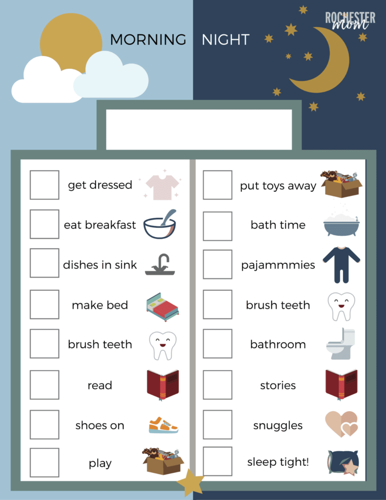 Free Routine Activity Charts Customizable For Your Family