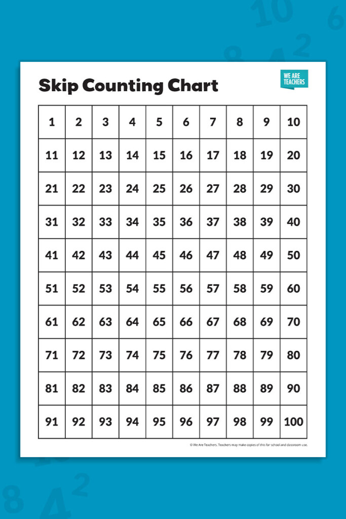 Free Skip Counting Chart Printable Bundle