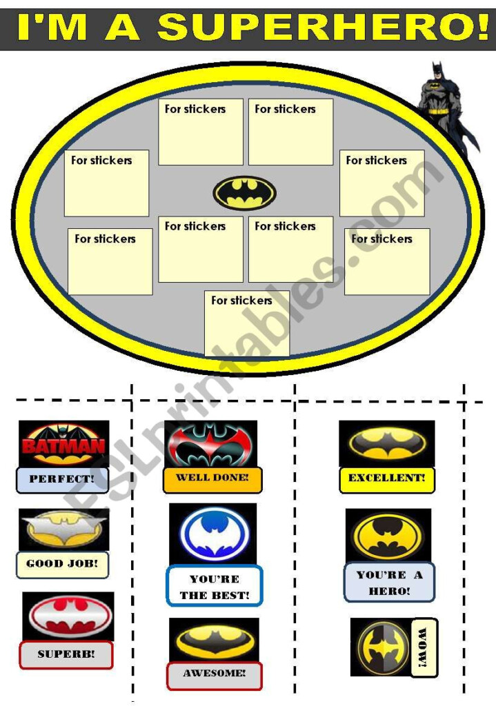 I AM A SUPERHERO FOR BOYS A SET OF BATMAN THEMED REWARD STICKERS WITH A TEMPLATE FOR STICKERS 2 BATMAN MASKS AND 2 BATMAN ACTIVITIES MAKE A NEW WORD