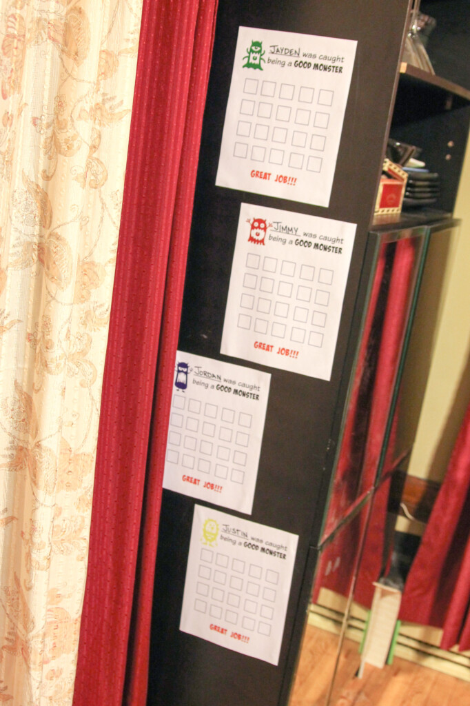 I Caught My Monsters Being Good FREE Behavior Chart Printable All My Good Things