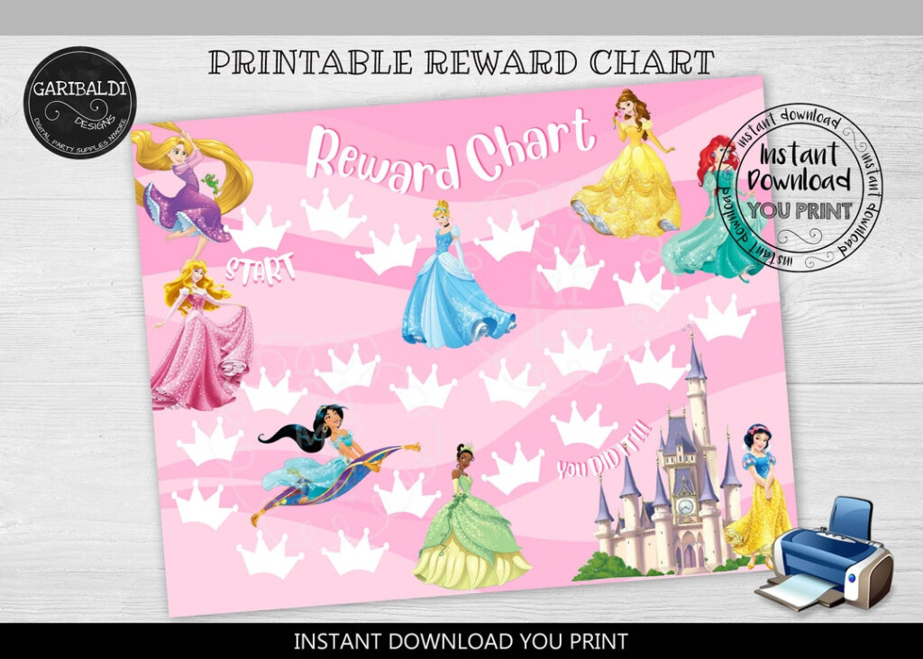 Instant Download Reward Chart Printable Chart Princess Chart Potty Train Chart Behavior Chart Daily Reward Chart For Kids Routine Chart RW Etsy