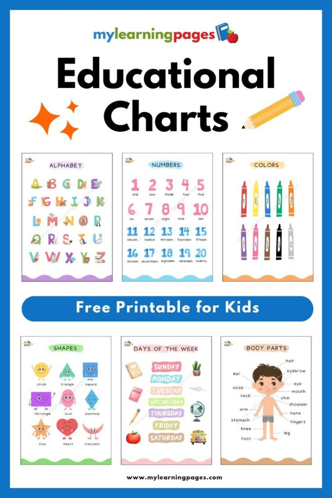 Learning Charts For Kids Free Printable